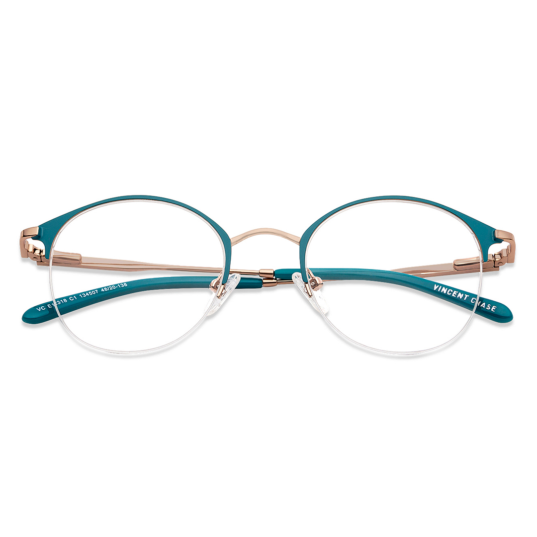 Vincent Chase Online Gold Half Rim Round right side