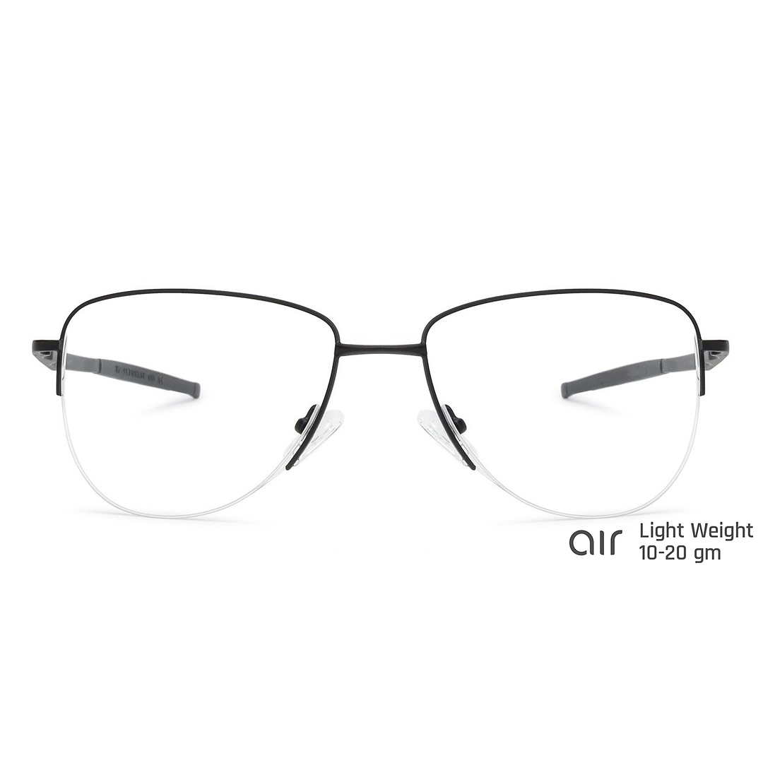 Lenskart Air Online Black Half Rim Aviator left side