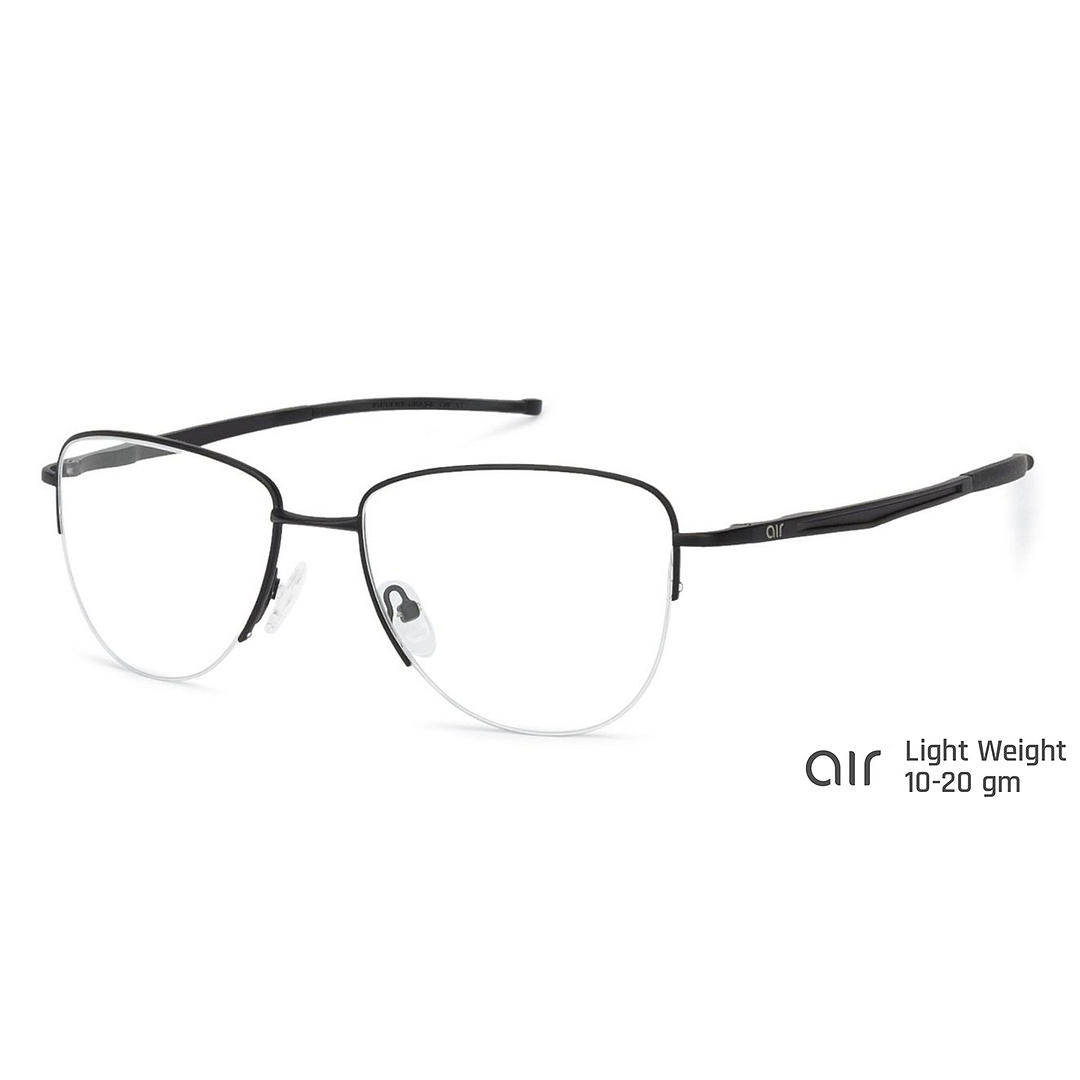 Lenskart Air Online Black Half Rim Aviator right side