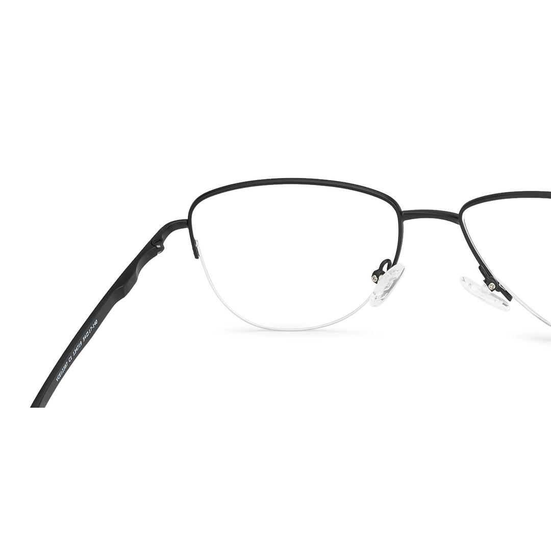Lenskart Air Online Black Half Rim Aviator right side