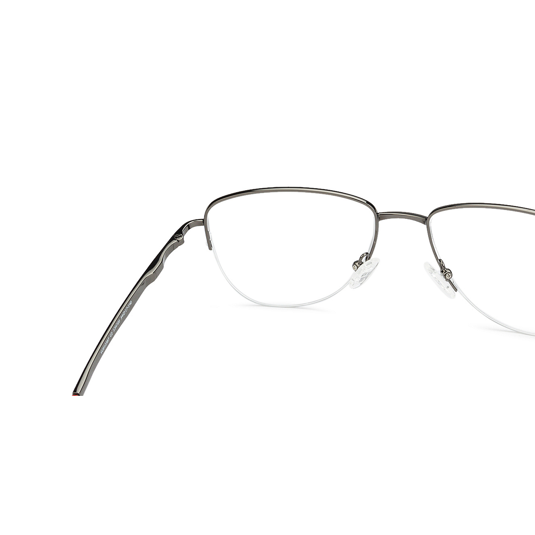 Lenskart Air Online Mid Gunmetal Half Rim Aviator right side