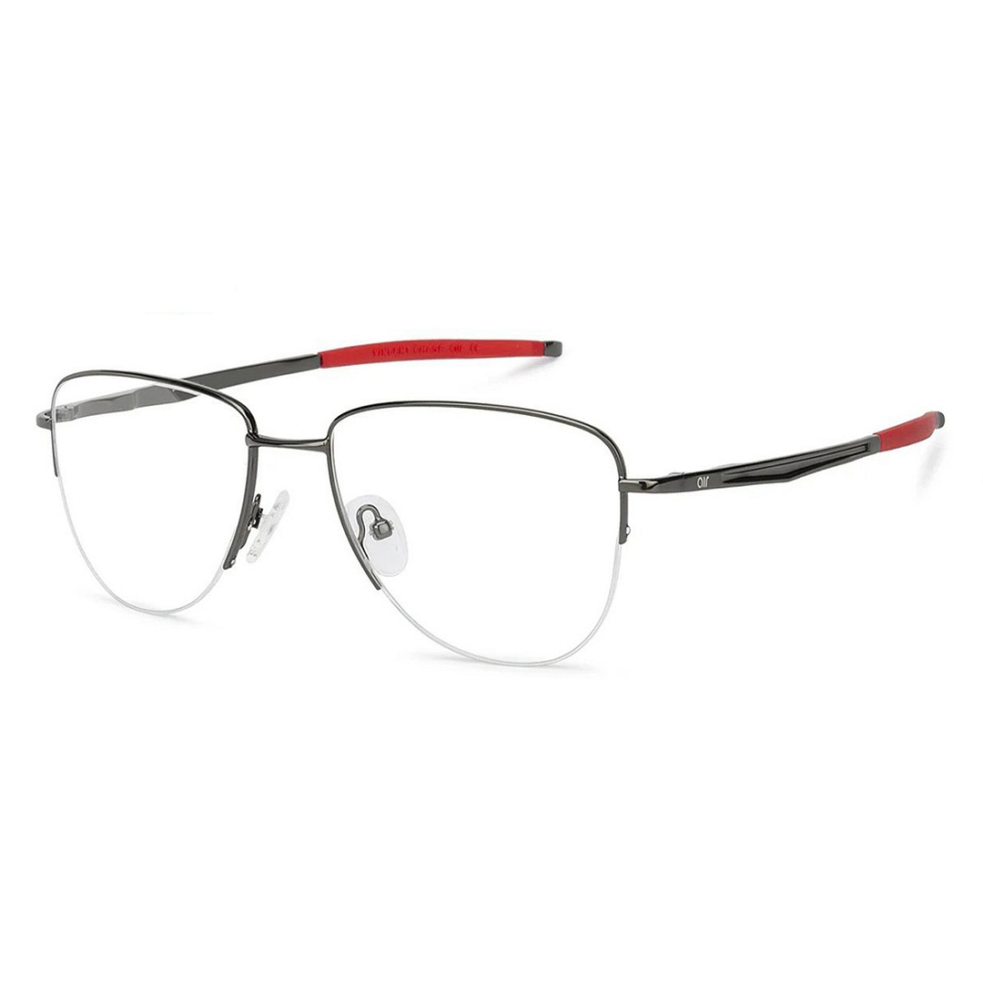 Lenskart Air Online Mid Gunmetal Half Rim Aviator left side