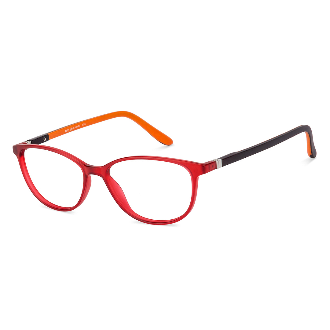 John Jacobs Online Red Full Rim Cat Eye left side