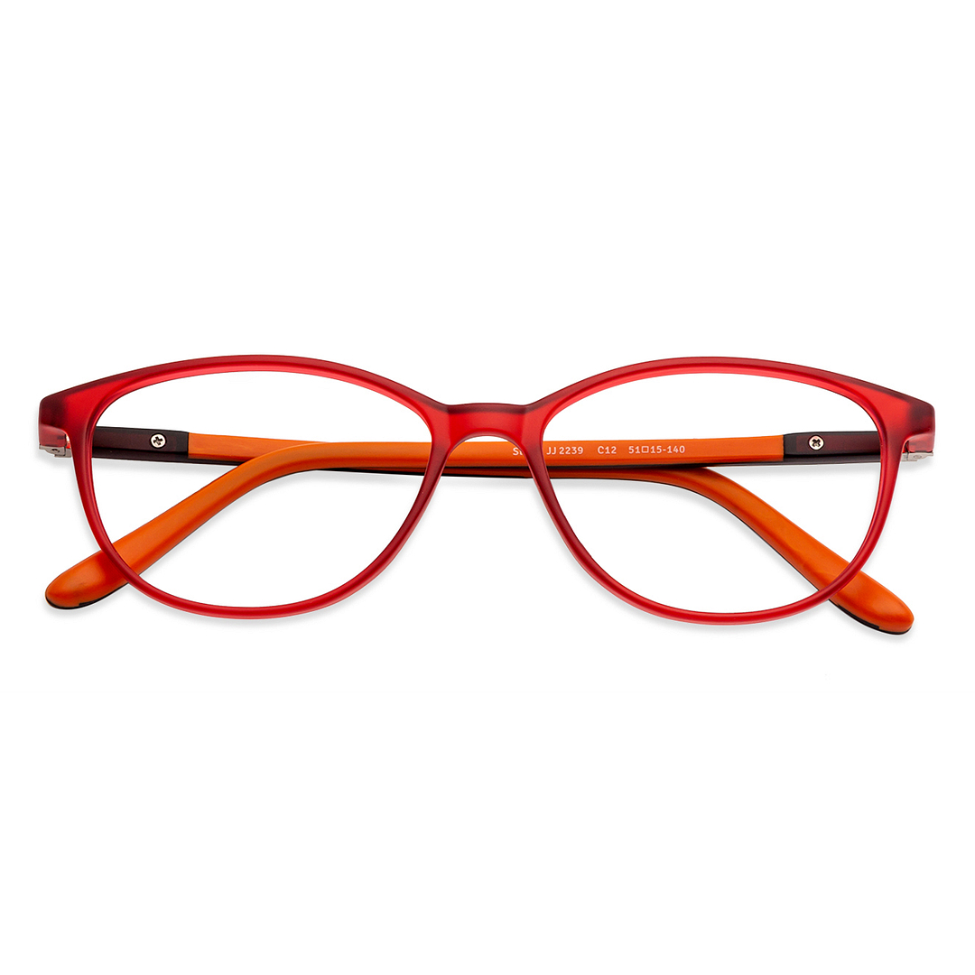 John Jacobs Online Red Full Rim Cat Eye left side