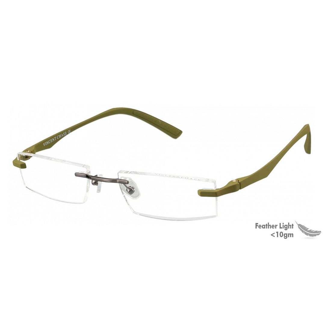 Lenskart Air Online Mid Gunmetal Rimless Rectangle right side