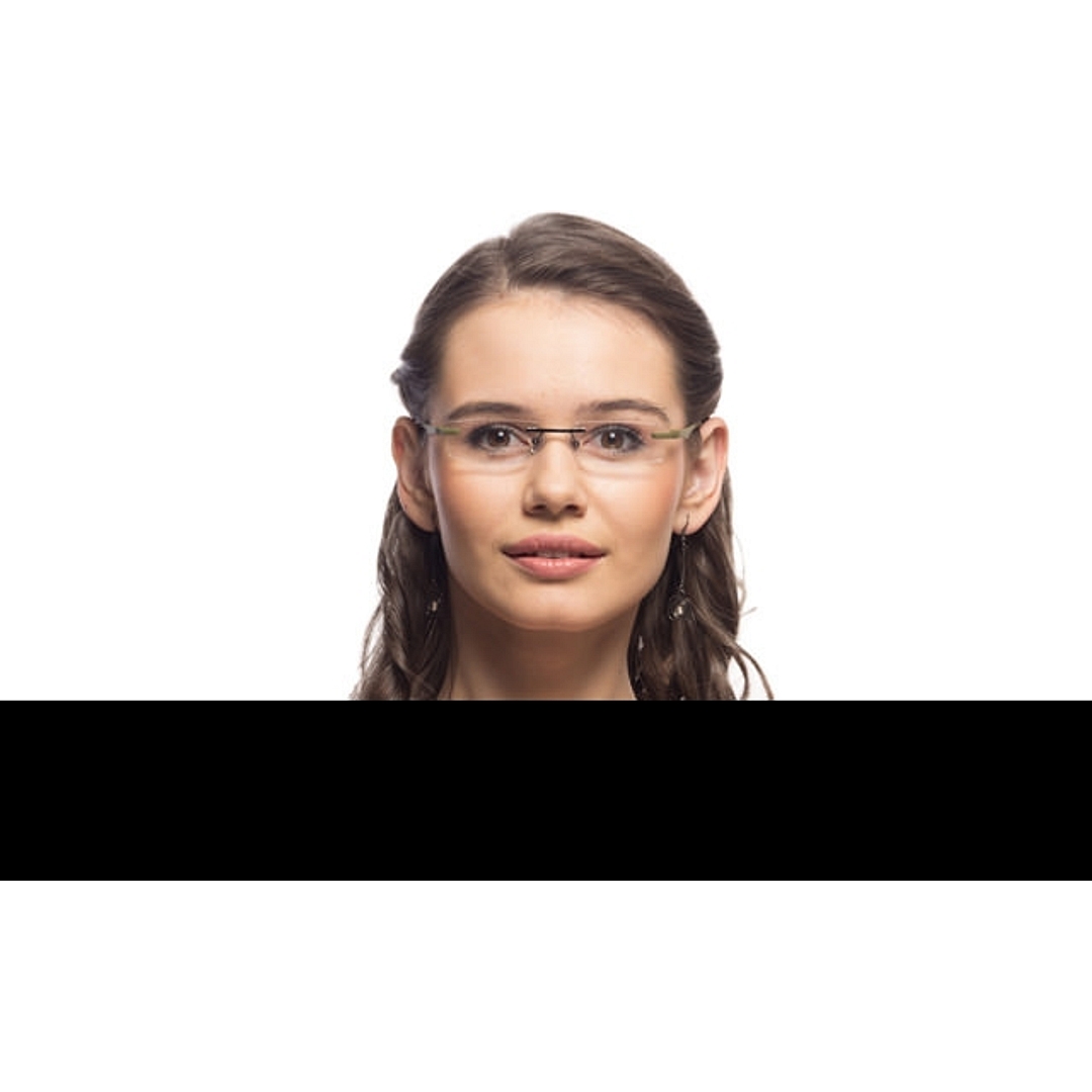 Lenskart Air Online Mid Gunmetal Rimless Rectangle left side
