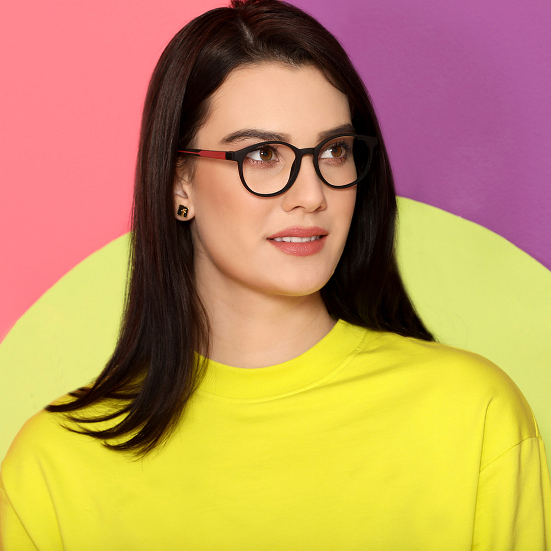 Lenskart Air Online Black Full Rim Round left side