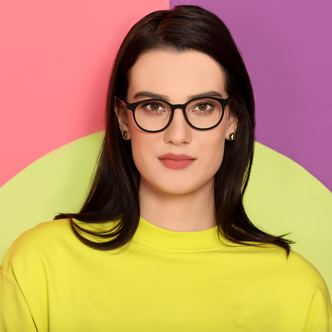 Lenskart Air Online Black Full Rim Round left side