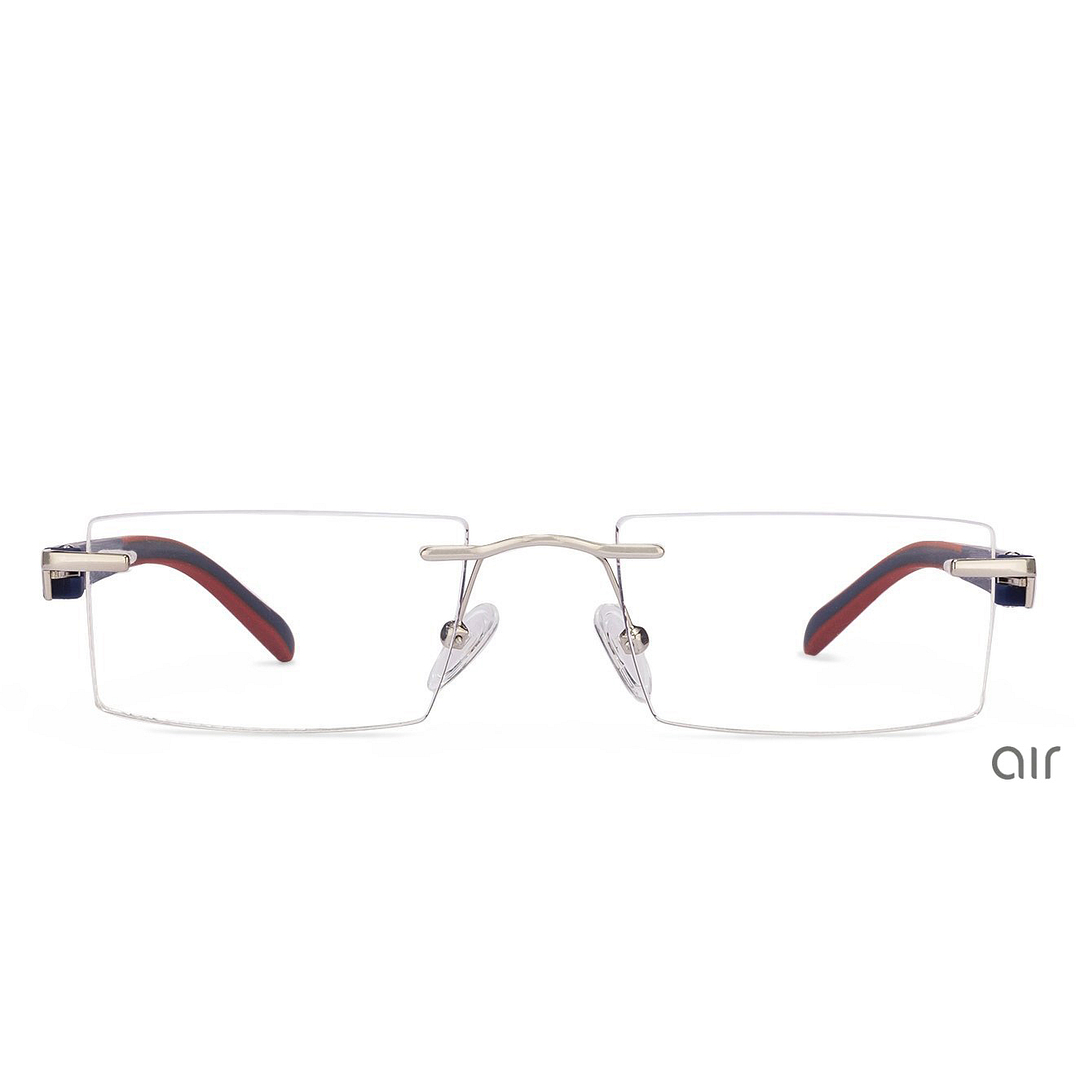 Lenskart Air Online Silver Rimless Rectangle right side
