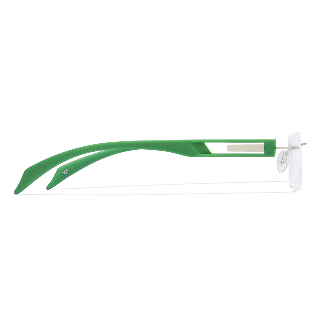 Lenskart Air Online Silver Rimless Rectangle right side