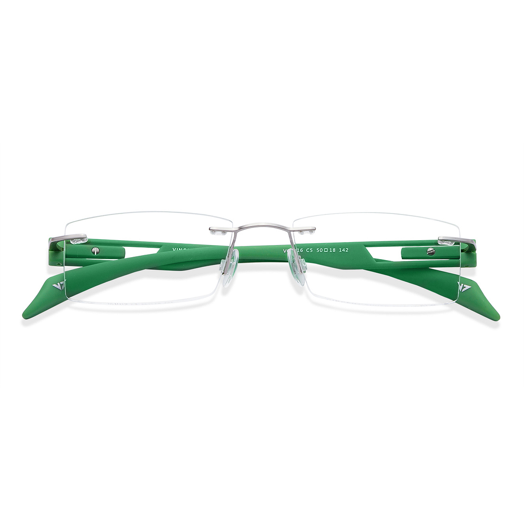 Lenskart Air Online Silver Rimless Rectangle left side