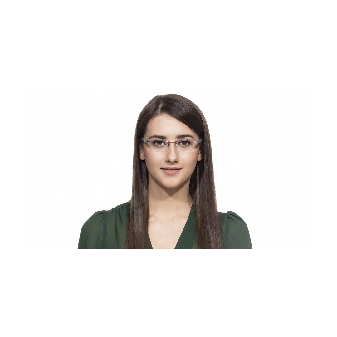 Lenskart Air Online Mid Gunmetal Rimless Rectangle right side