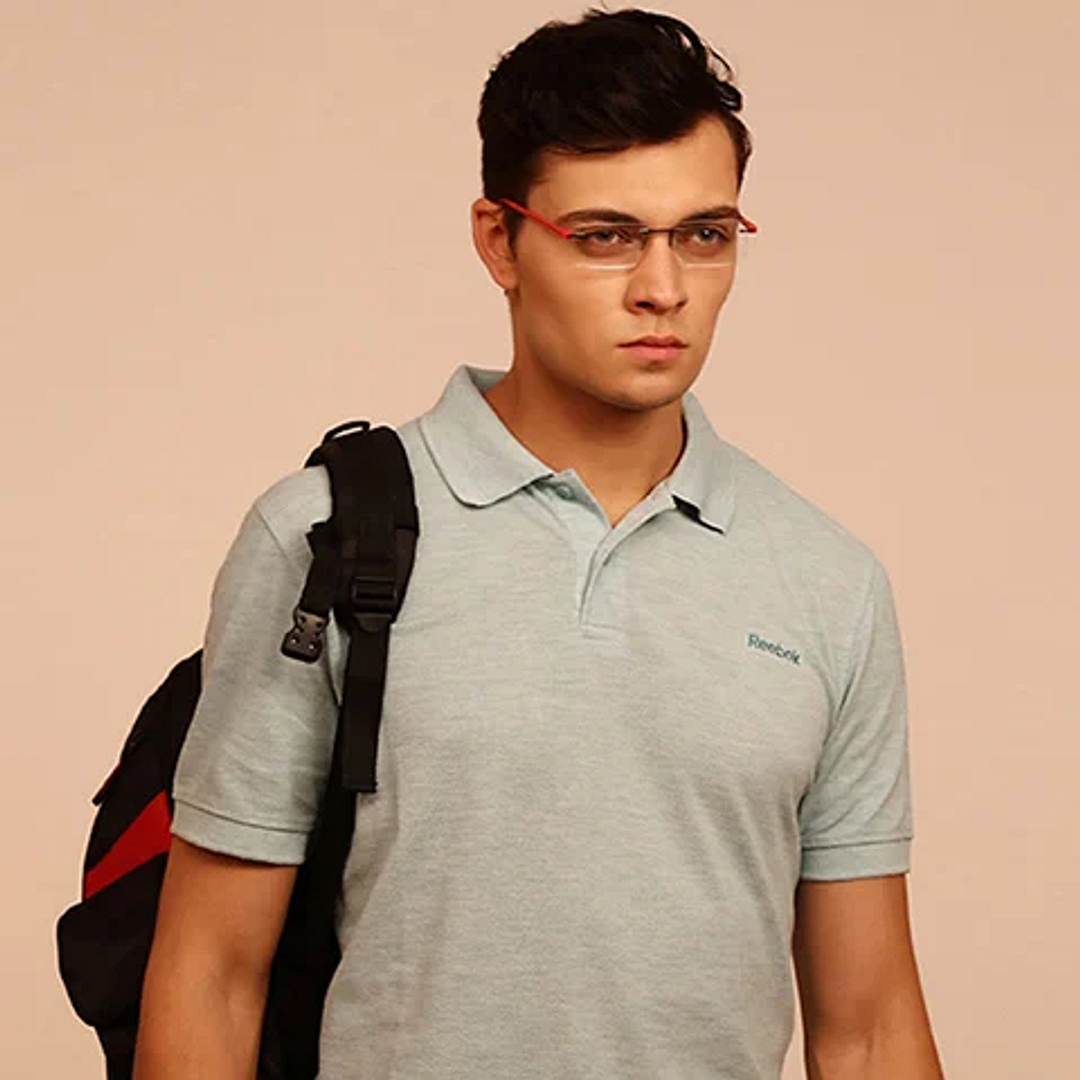 Lenskart Air Online Black Rimless Rectangle left side