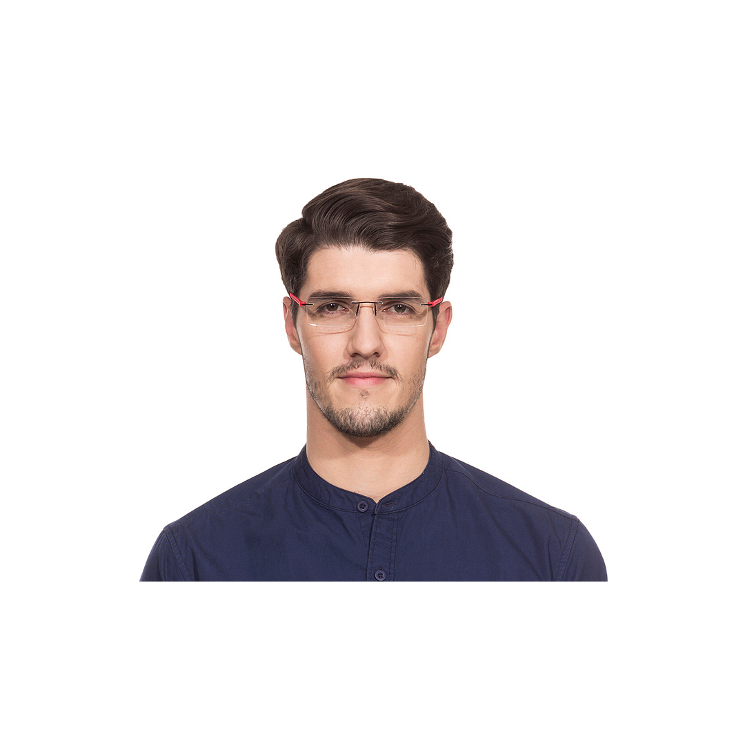 Lenskart Air Online Black Rimless Rectangle left side