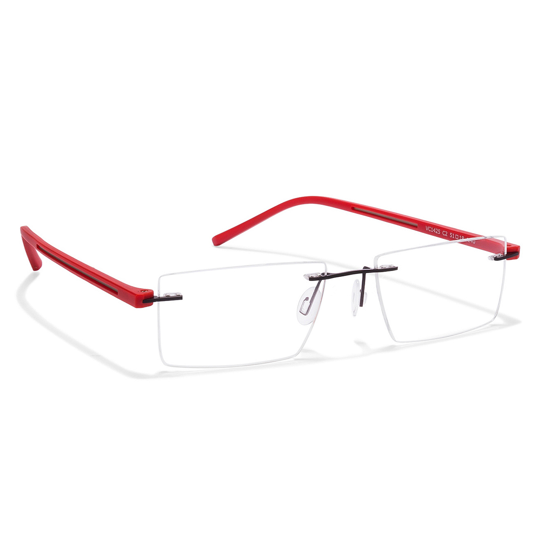 Lenskart Air Online Black Rimless Rectangle left side