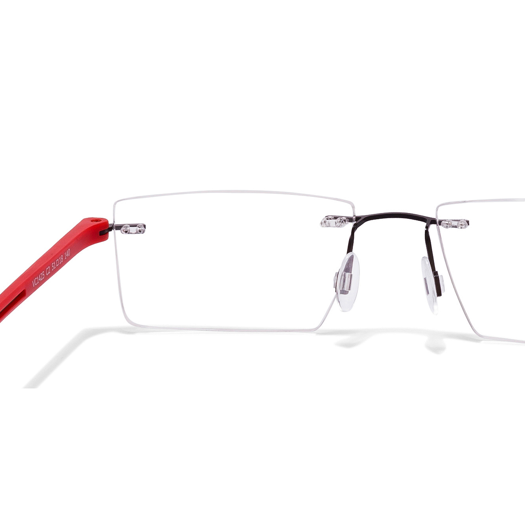 Lenskart Air Online Black Rimless Rectangle left side