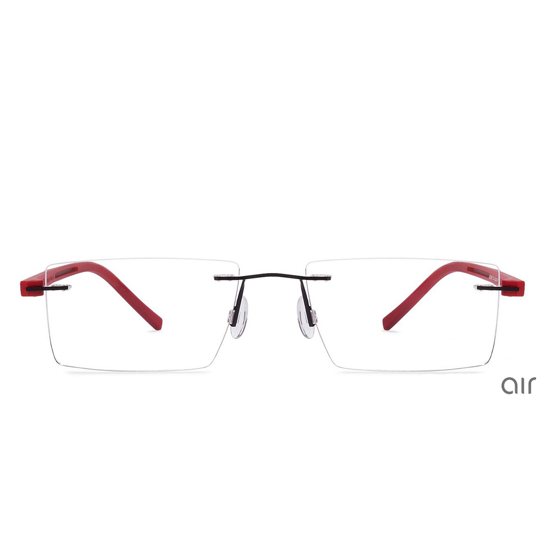 Lenskart Air Online Black Rimless Rectangle left side
