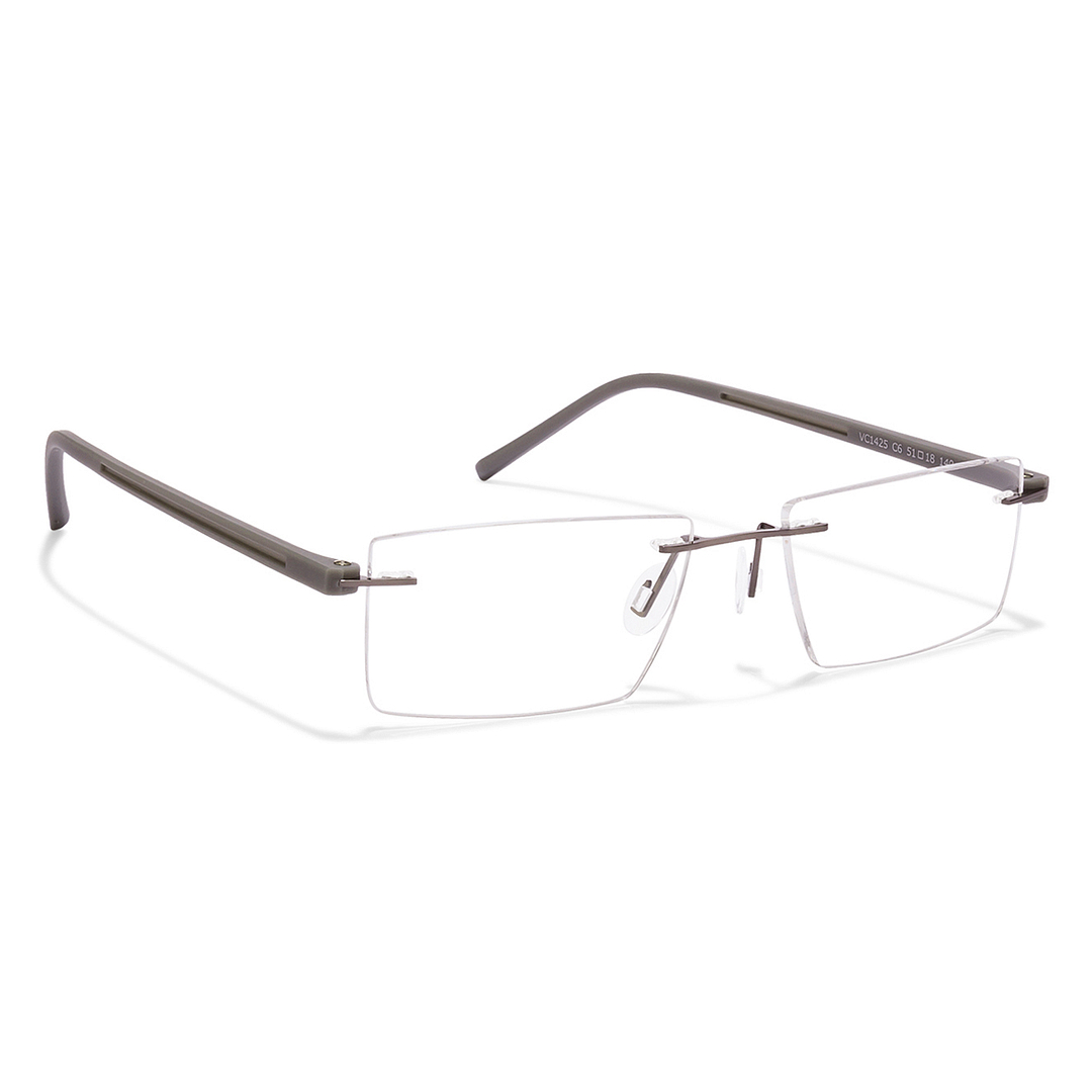 Lenskart Air Online Light Brown Rimless Rectangle left side