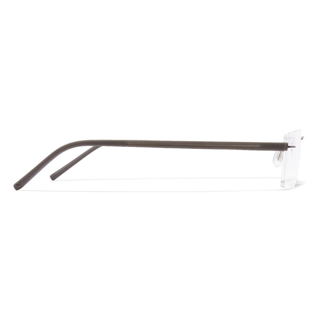 Lenskart Air Online Light Brown Rimless Rectangle right side