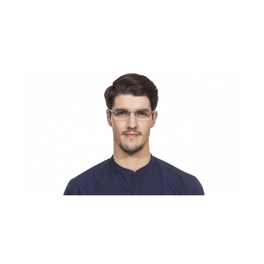 Lenskart Air Online Light Brown Rimless Rectangle left side