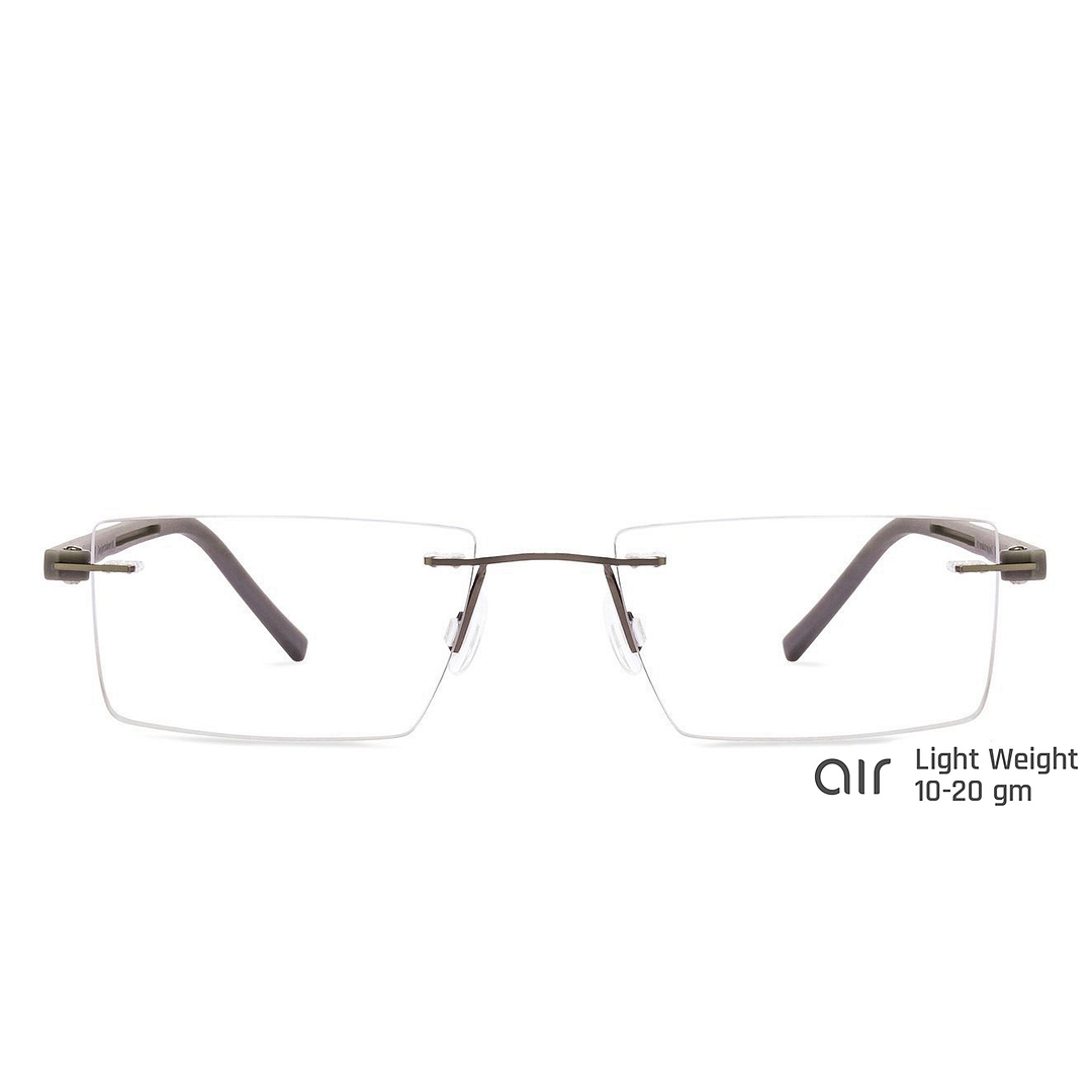 Lenskart Air Online Light Brown Rimless Rectangle left side