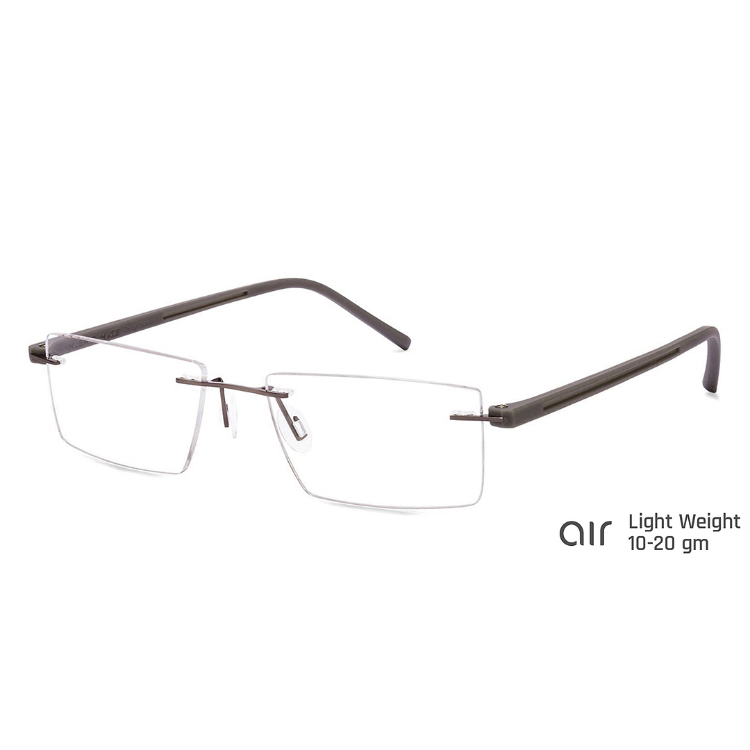 Lenskart Air Online Light Brown Rimless Rectangle right side