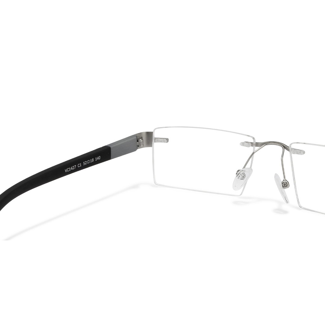 Lenskart Air Online Silver Rimless Rectangle left side