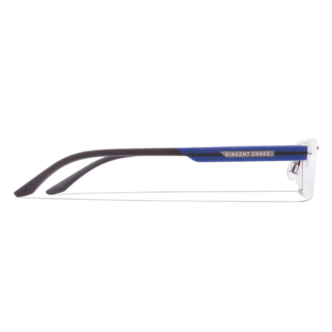 Lenskart Air Online Mid Gunmetal Rimless Rectangle right side