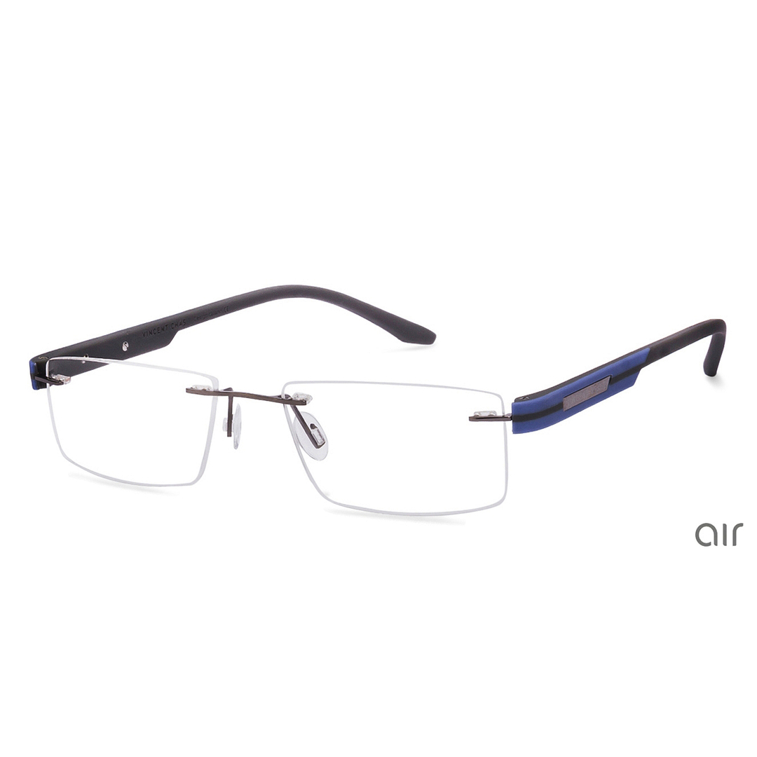 Lenskart Air Online Mid Gunmetal Rimless Rectangle right side