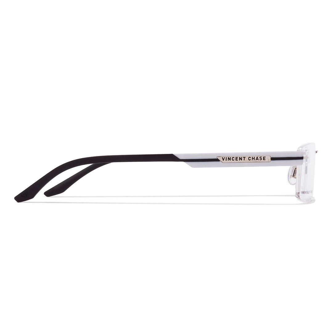 Lenskart Air Online Silver Rimless Rectangle left side