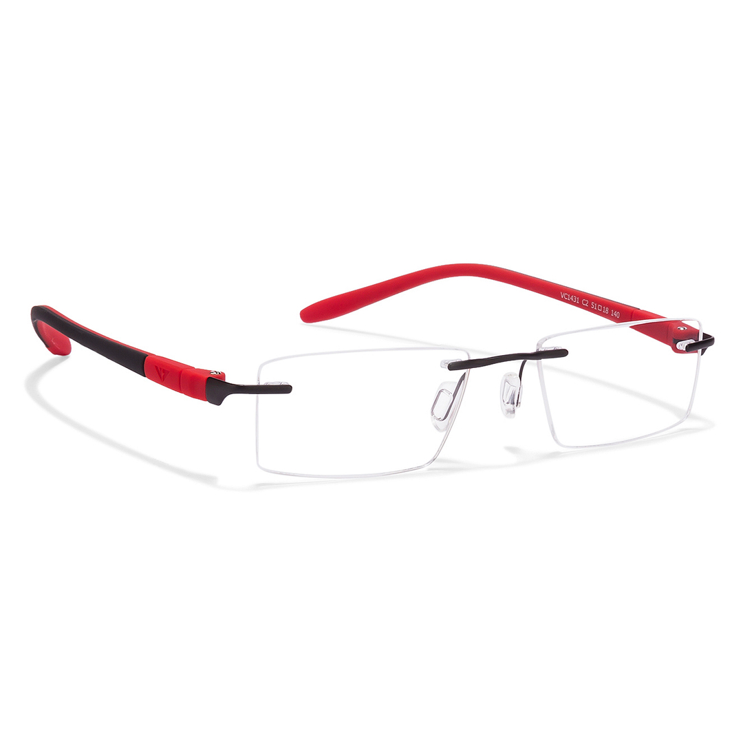 Lenskart Air Online Black Rimless Rectangle left side