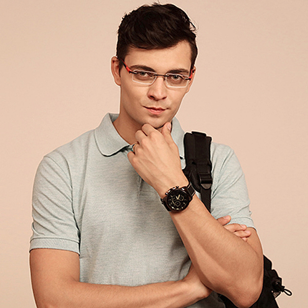 Lenskart Air Online Black Rimless Rectangle right side