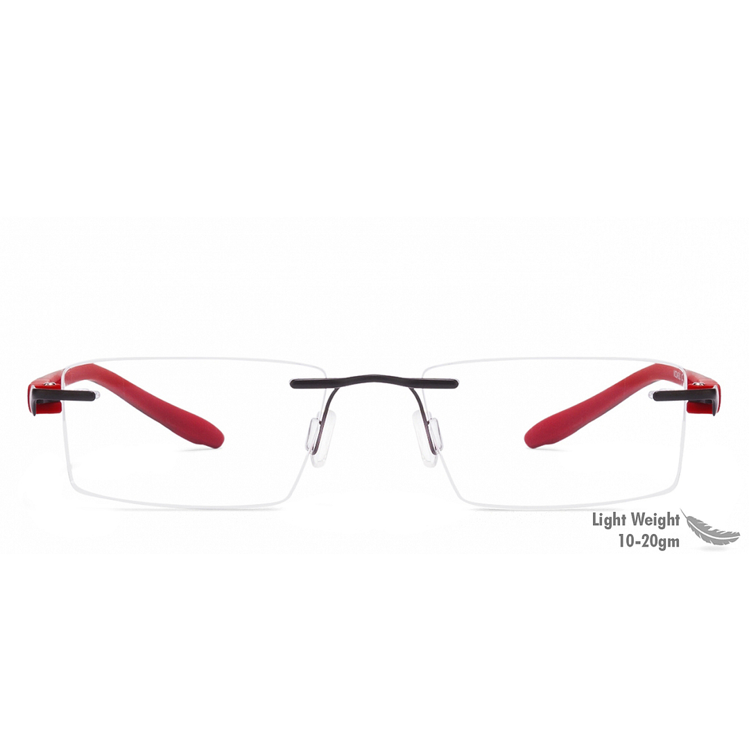 Lenskart Air Online Black Rimless Rectangle left side