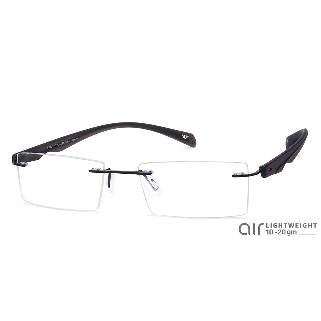 Lenskart Air Online Black Rimless Rectangle right side