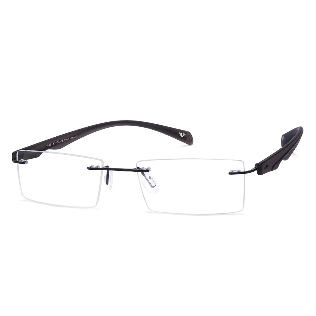 Lenskart Air Online Black Rimless Rectangle left side