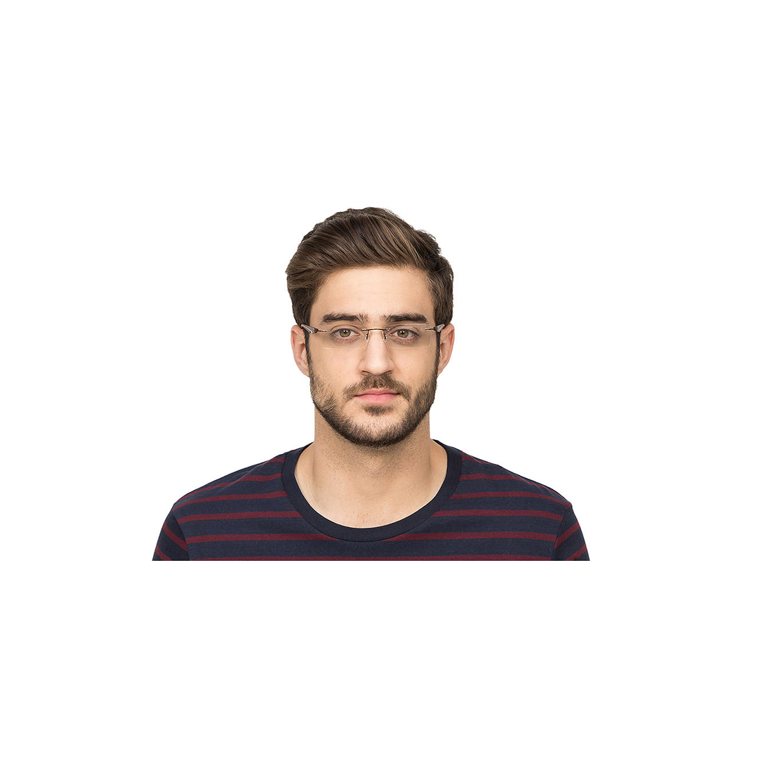 Lenskart Air Online Light Brown Rimless Rectangle left side