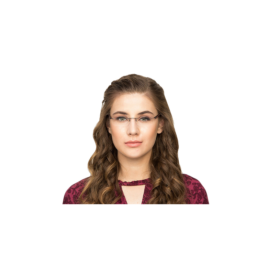 Lenskart Air Online Light Brown Rimless Rectangle right side