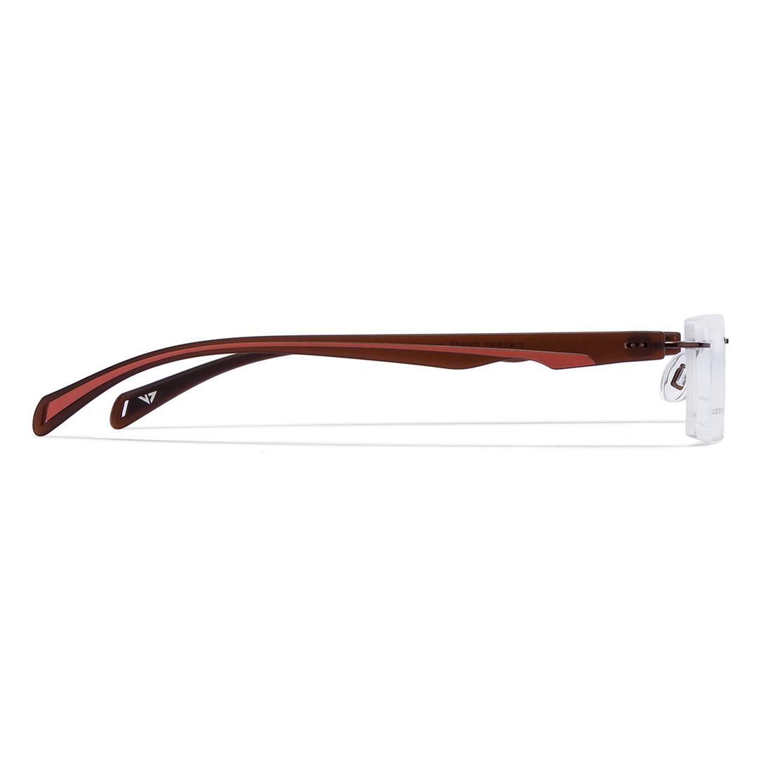 Lenskart Air Online Light Brown Rimless Rectangle right side