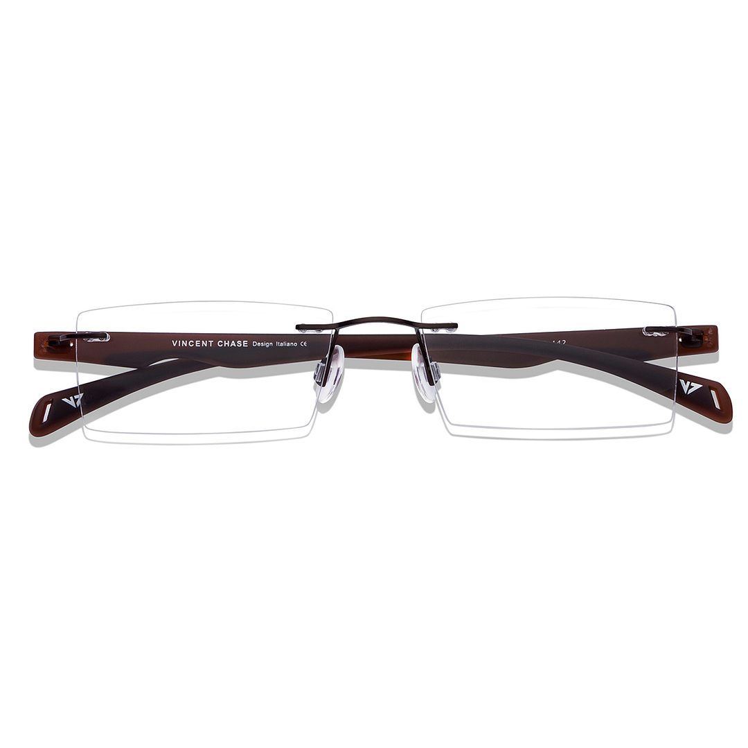 Lenskart Air Online Light Brown Rimless Rectangle right side