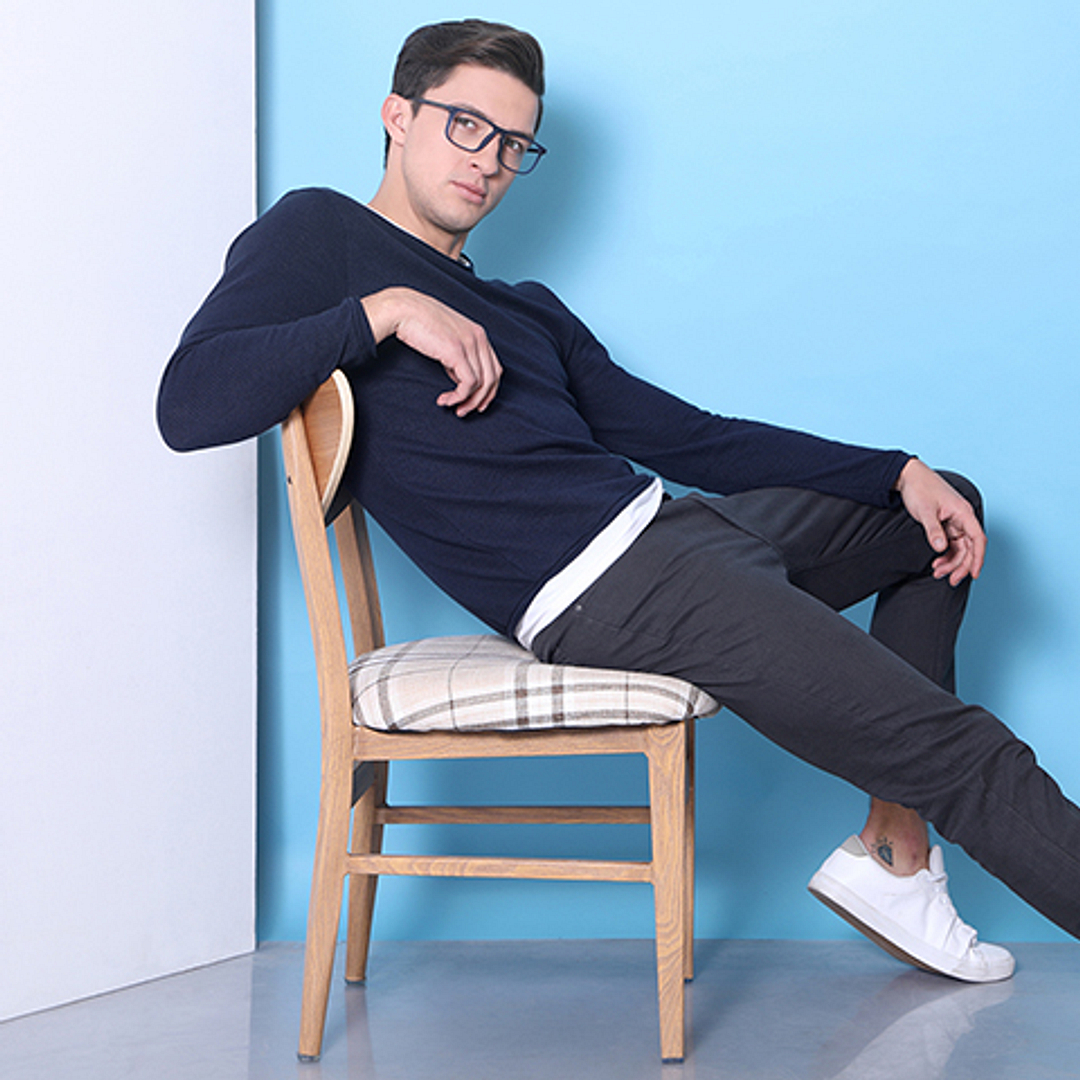 Lenskart Air Online Sky Blue Full Rim Square right side
