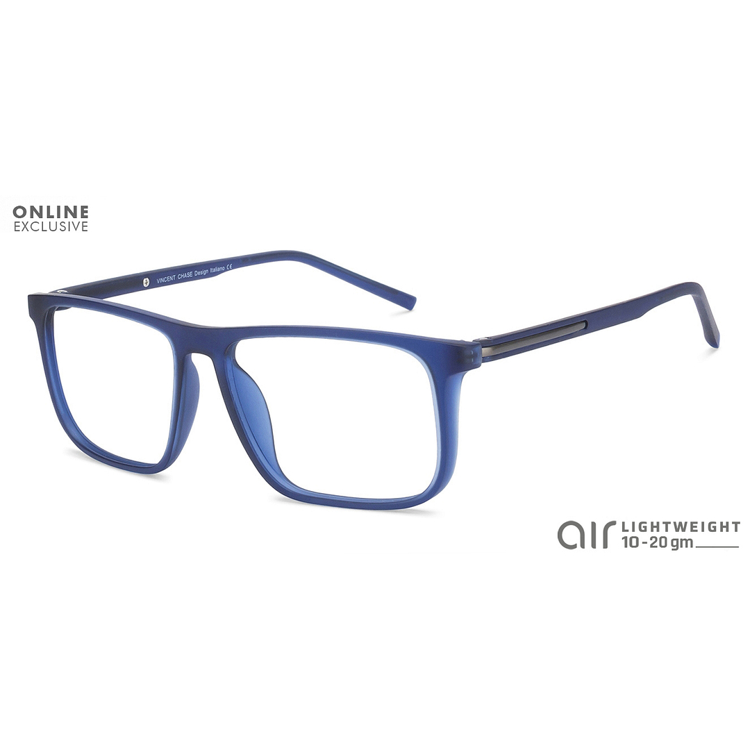 Lenskart Air Online Sky Blue Full Rim Square left side