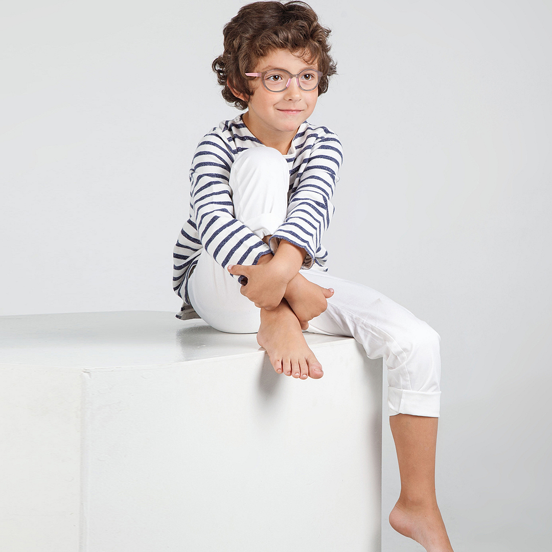 Hooper Online Pink Transparent Full Rim Round right side