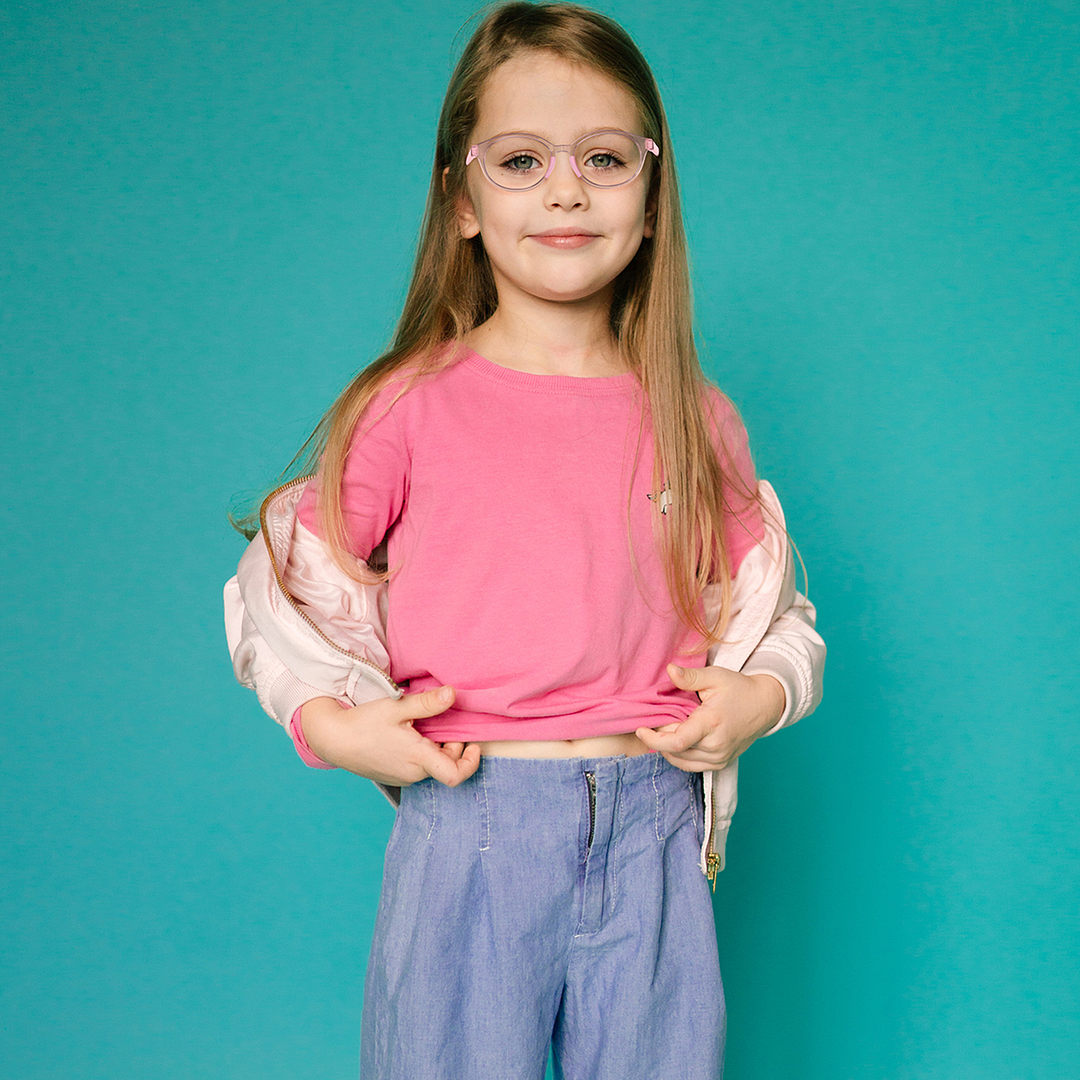 Hooper Online Pink Transparent Full Rim Round right side