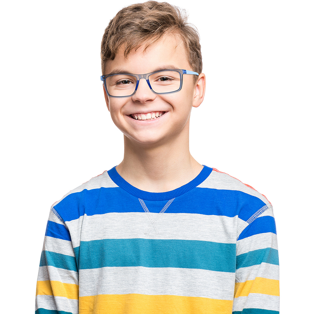 Hooper Online Blue Transparent Full Rim Rectangle right side