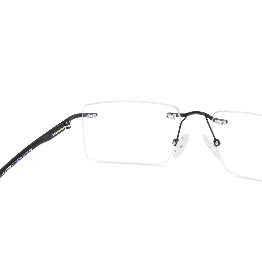 Lenskart Air Online Black Rimless Rectangle left side