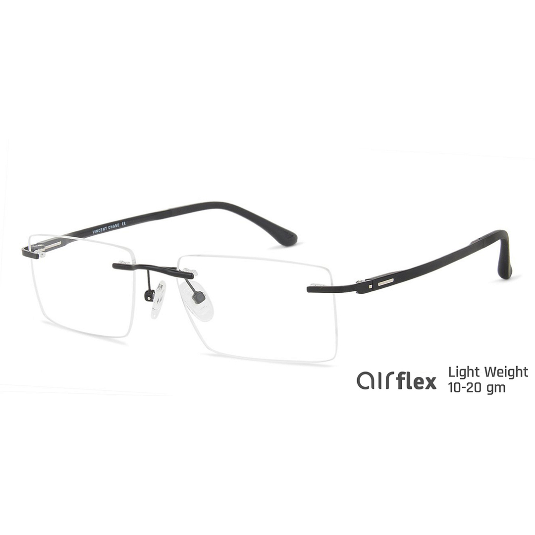 Lenskart Air Online Black Rimless Rectangle right side