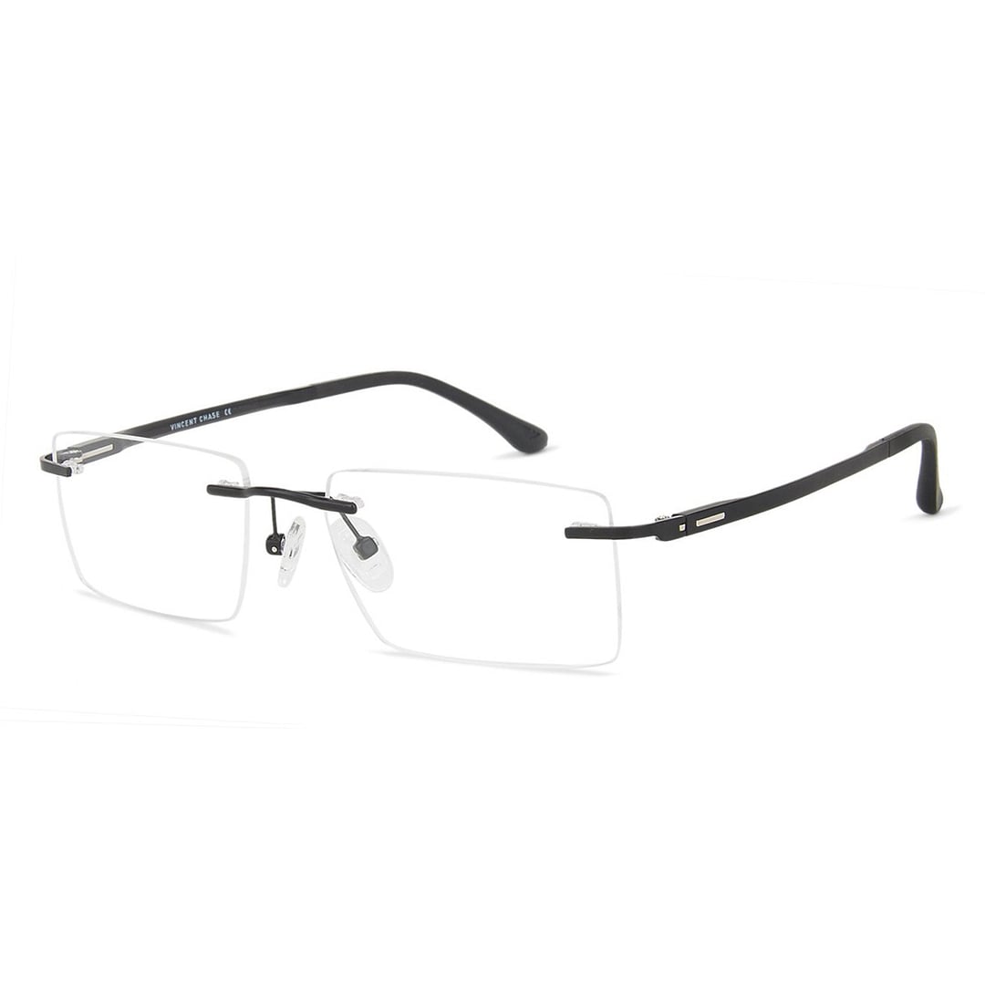 Lenskart Air Online Black Rimless Rectangle left side