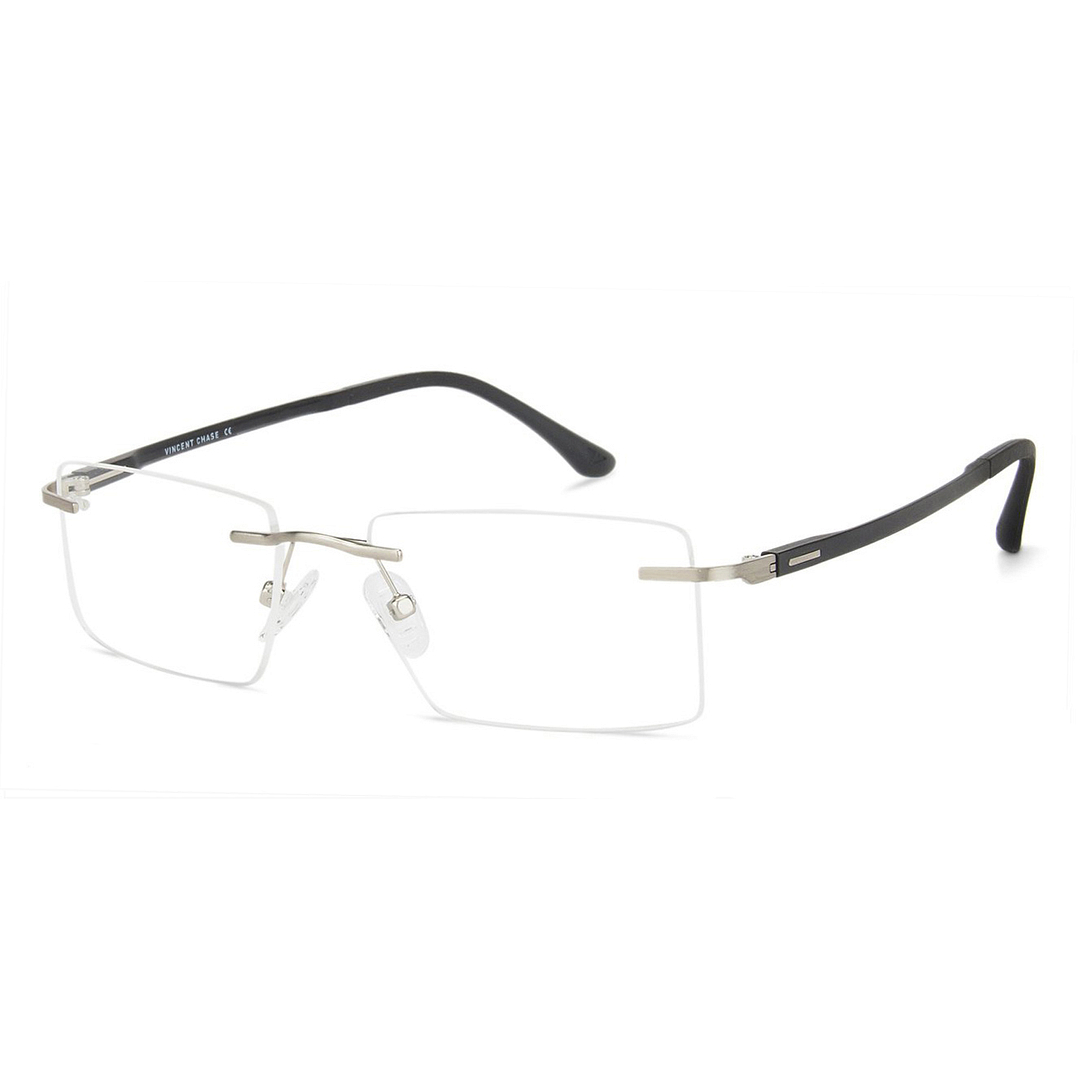 Lenskart Air Online Silver Rimless Rectangle right side