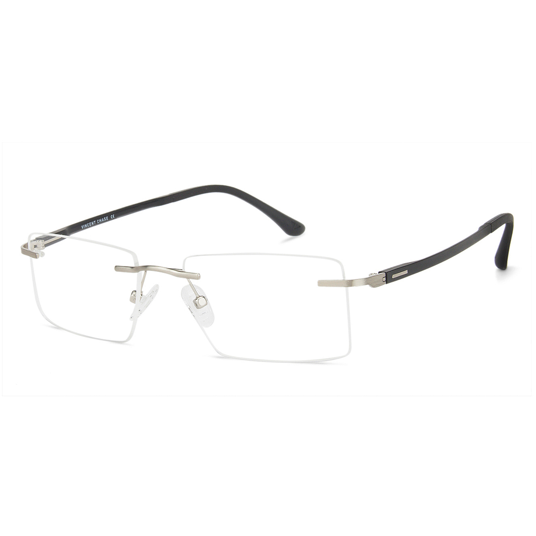 Lenskart Air Online Silver Rimless Rectangle left side