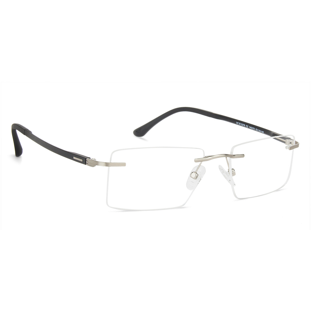Lenskart Air Online Silver Rimless Rectangle right side
